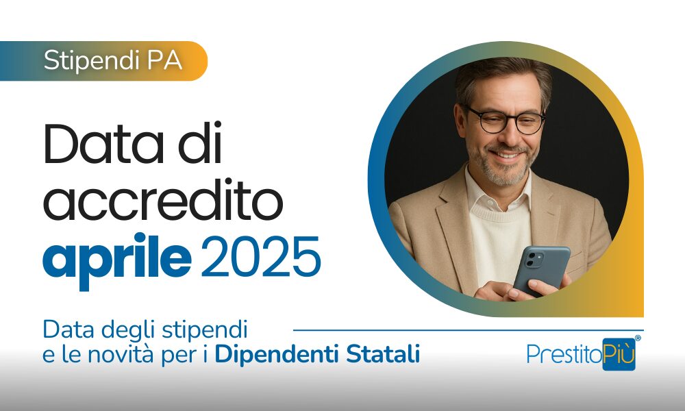 Persona che legge dallo smartphone l'accredito dello stipendio di aprile 2025