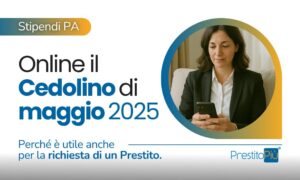 Donna consulta il cedolino dello stipendio PA di maggio 2025 dallo smartphone, utile anche per la richiesta di un prestito.