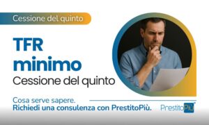 Uomo che legge un documento riguardante TFR minimo necessario per accedere alla cessione del quinto