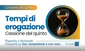 Clessidra che simboleggia lo scorrere del tempo usata per l'articolo sui tempi di bonifico della cessione del quinto: guida PrestitoPiù su fasi e tempistiche