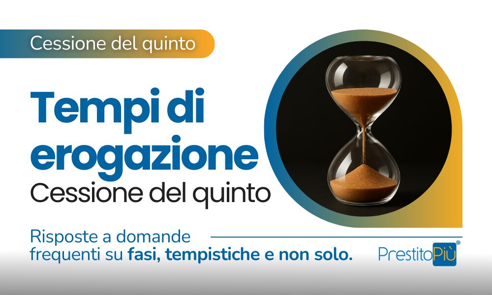 Clessidra che simboleggia lo scorrere del tempo usata per l'articolo sui tempi di bonifico della cessione del quinto: guida PrestitoPiù su fasi e tempistiche
